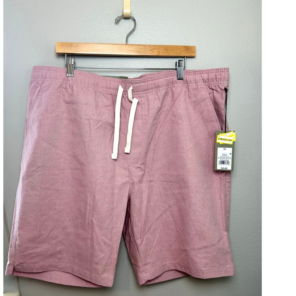 Goodfellow & Co Men's Everyday Shorts Linen-Cotton Blend Pink Size XL NWT